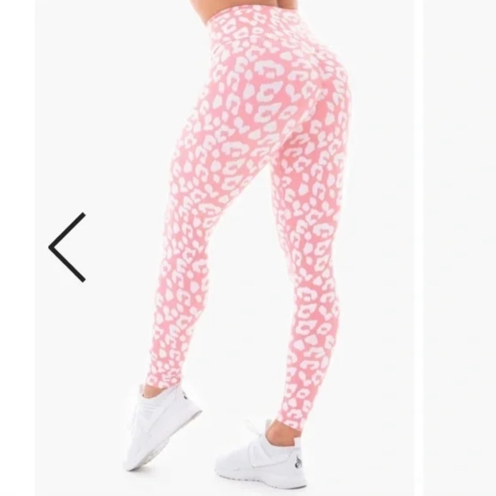 Ryderwear Instinct Scrunch Bum Leggings Pink Leopard Size Small
